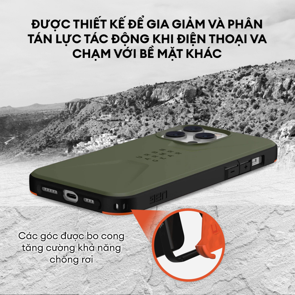 Ốp Lưng UAG CIVILIAN W MAGSAFE Cho iPhone 14 [6.1 INCH]