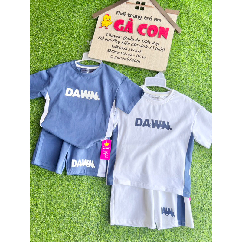 Đồ bộ cotton bé trai tay ngắn Nanokids phong cách size 9-30kg