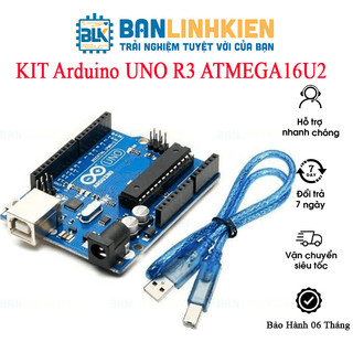 [ BẢO HÀNH 6 THÁNG ]KIT Arduino UNO R3 ATMEGA16U2 học tập và nghiên cứu