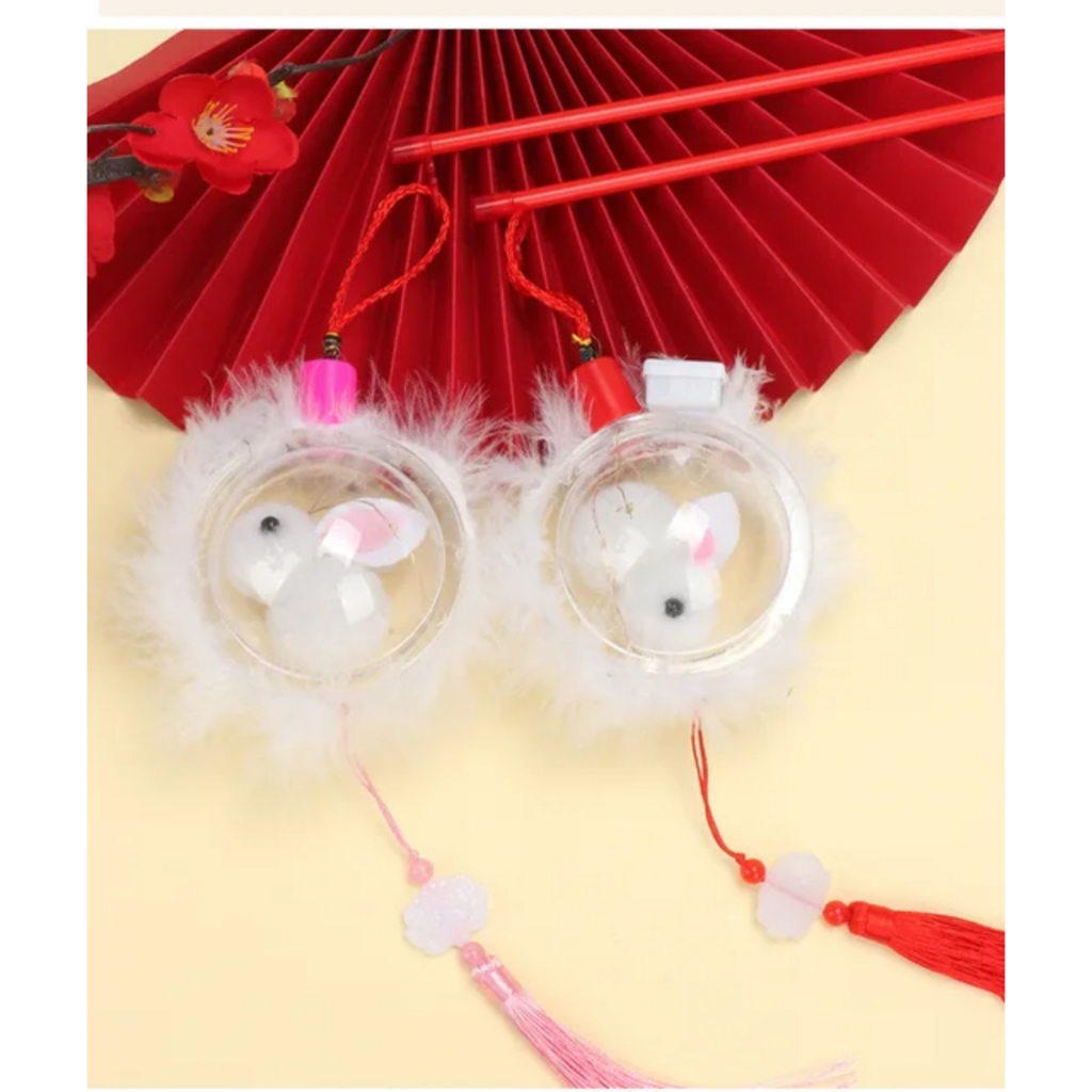 Đèn Lồng Thỏ Ngọc Cầm Tay Có Đèn Led Phát Sáng