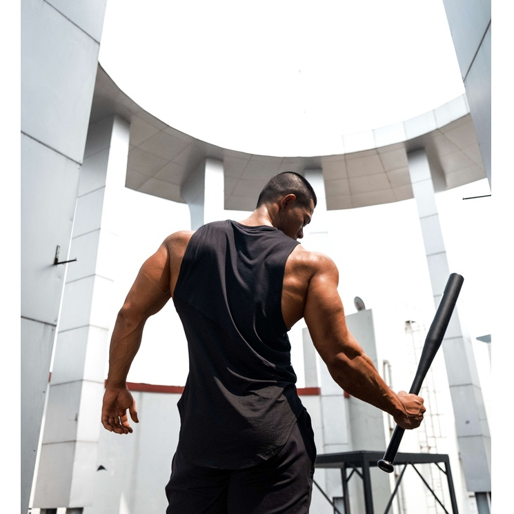 Tanktop phối họa tiết men lì Gymsquad áo tanktop nam áo thun tập gym rộng rãi basic nhiều màu