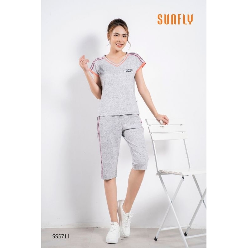 SS 5711 ĐỒ BỘ MẶC NHÀ COTTON TAY CHƯỜM