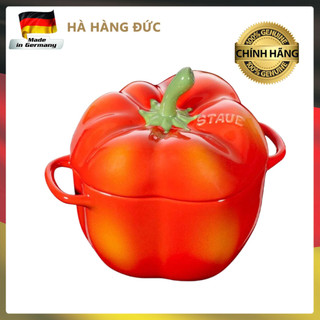 Âu ớt chuông staub có nắp - cocotte poivron - đỏ