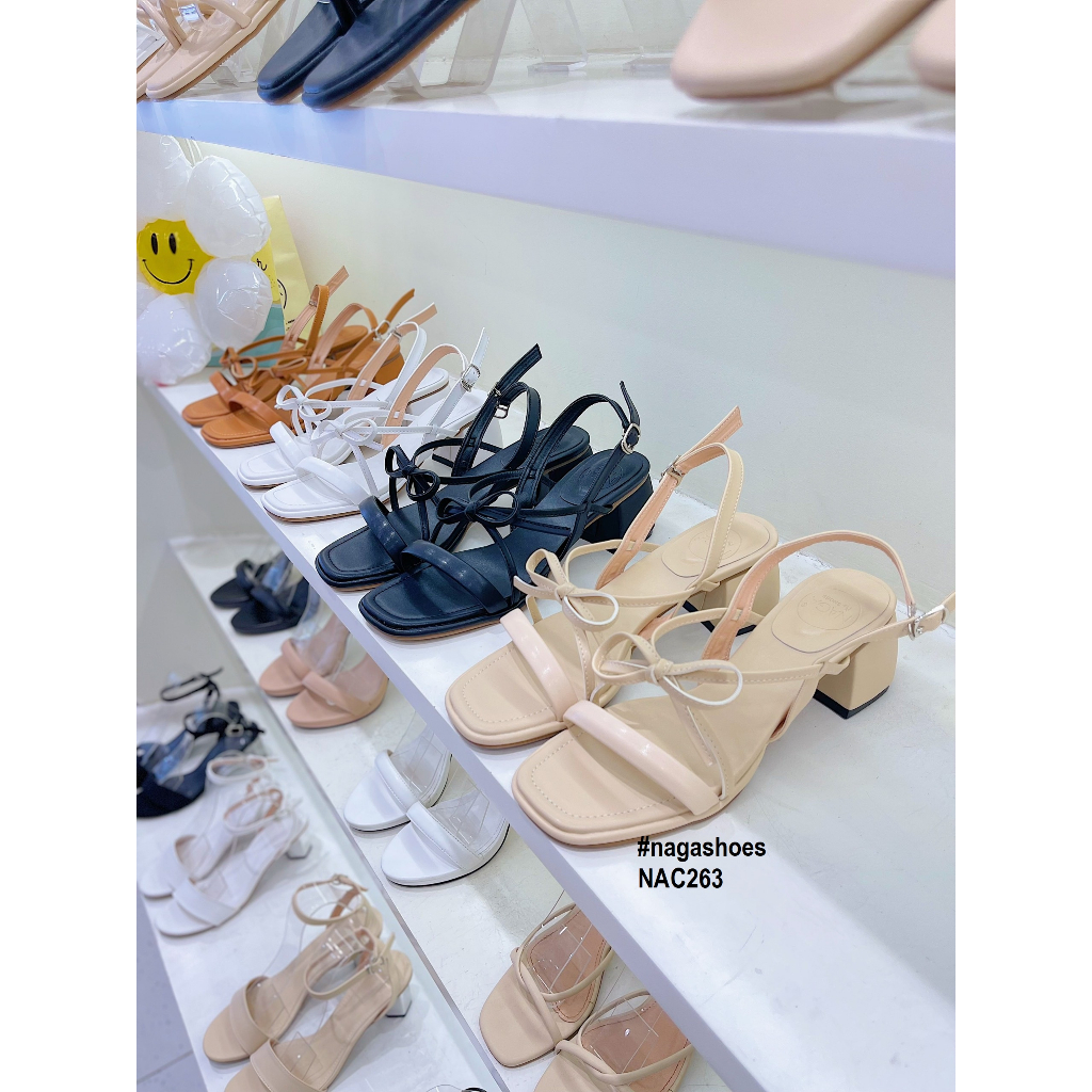 CAO GÓT NAGASHOES PHỐI QUAI THẮT NƠ 5P NAC263