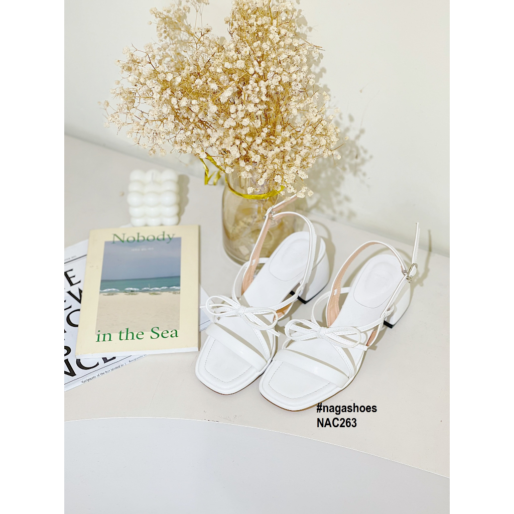 CAO GÓT NAGASHOES PHỐI QUAI THẮT NƠ 5P NAC263