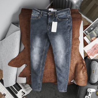 Quần Jean Nam slimfit vnxk xanh rêu xước nhẹ ống đứng co giãn jean gân chất rất đẹp