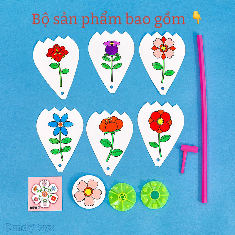 Đồ chơi Chong Chóng Tô màu Thủ công cho bé Mầm non Mẫu giáo