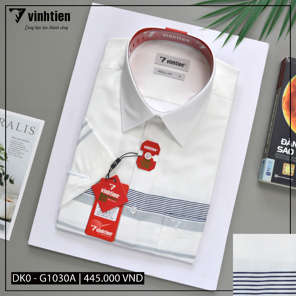 Áo Sơ Mi Ngắn Tay Caro Vải Bamboo Vạt Ngang Form Regular Vĩnh Tiến 445 - Nhiều Màu