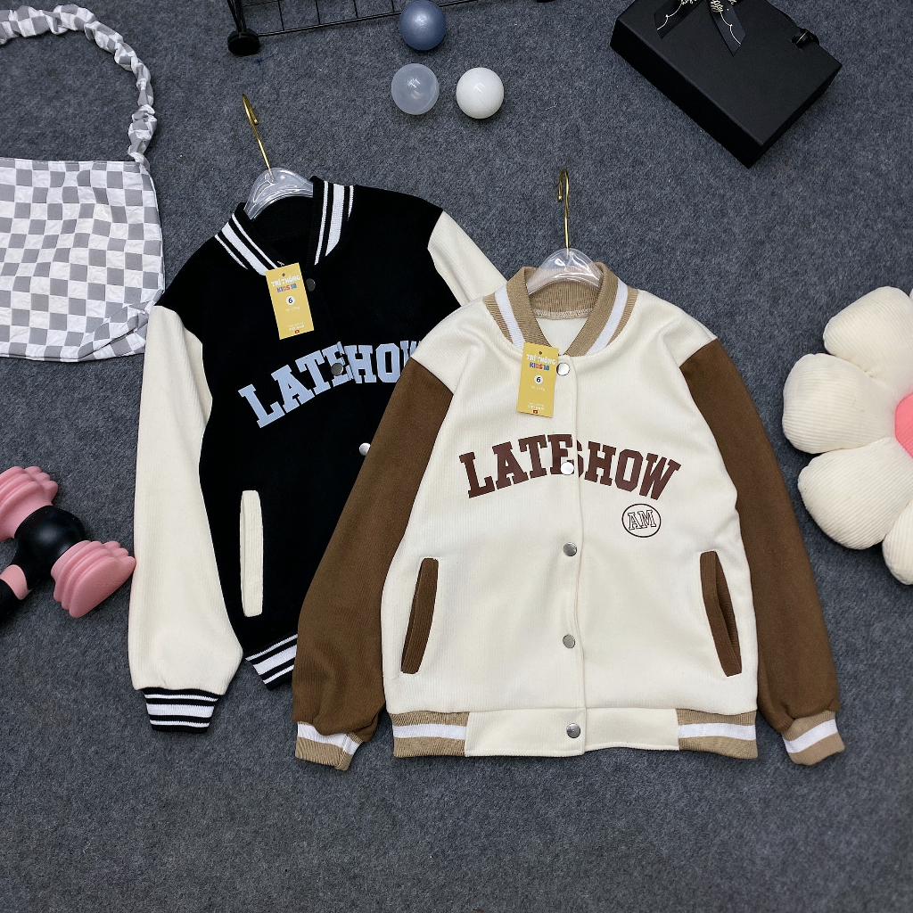 Áo khoác bomber bé trai 18-48kg từ 4-14 tuổi mẫu CHIN. Áo khoác bé trai, Áo bé trai, Áo thu đông bé trai