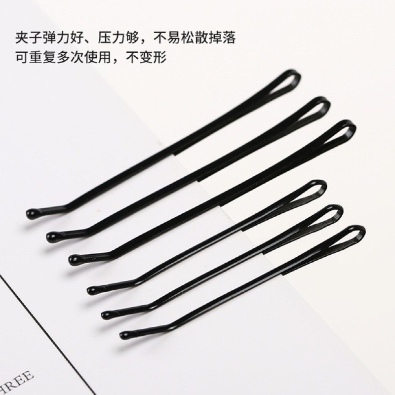 Vỉ ghim kẹp tăm đen thẳng, sóng