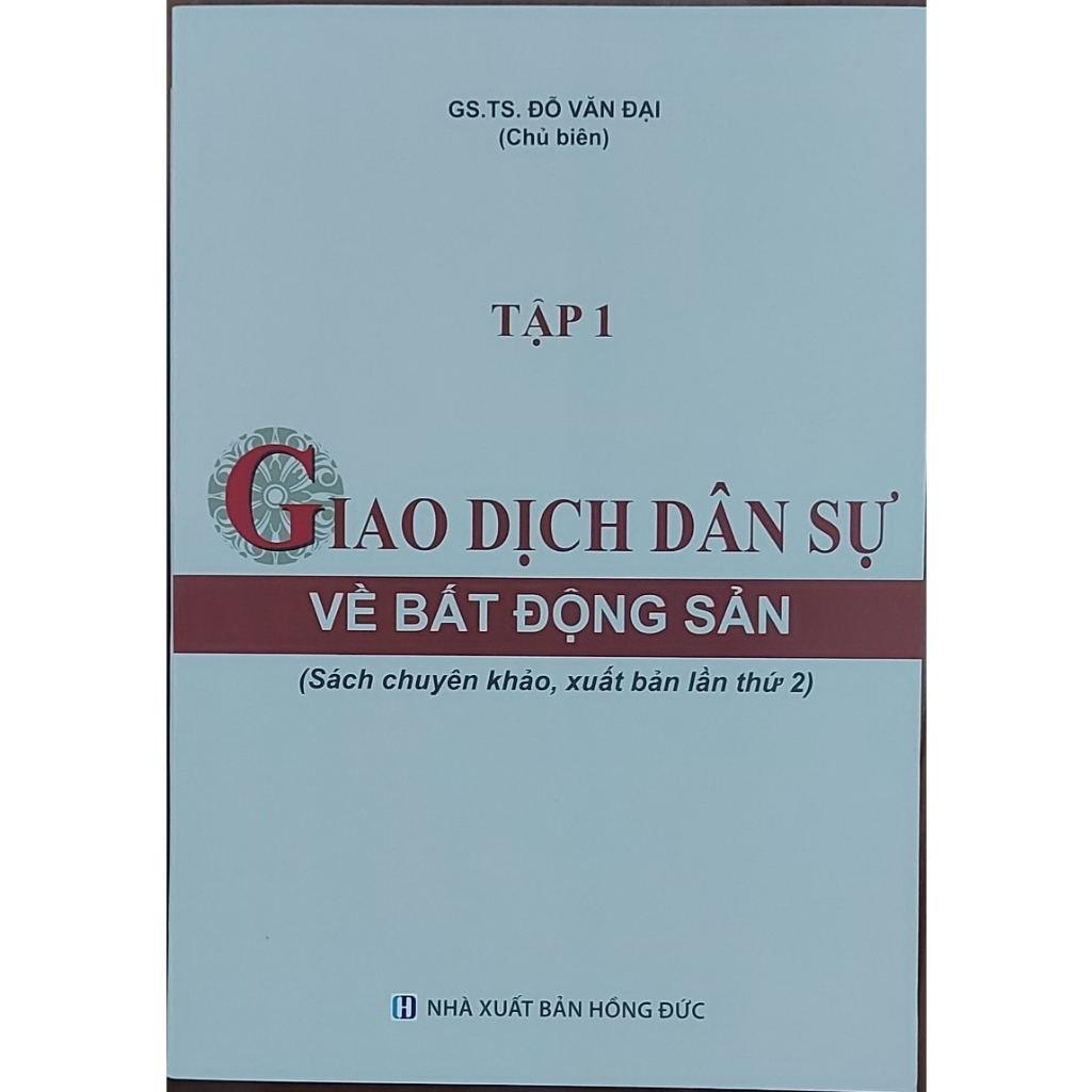 Sách - Giao Dịch Dân Sự Về Bất Động Sản (Bộ 2 tập)