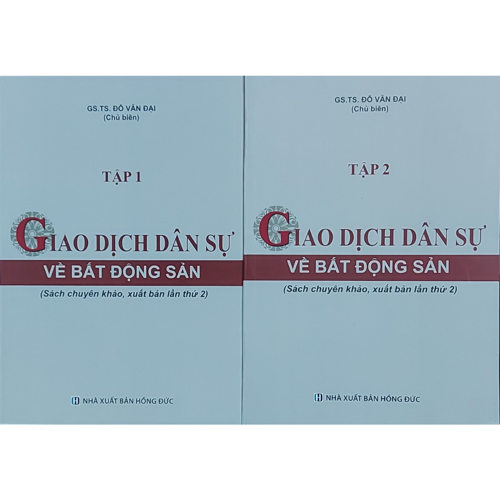 Sách - Giao Dịch Dân Sự Về Bất Động Sản (Bộ 2 tập)