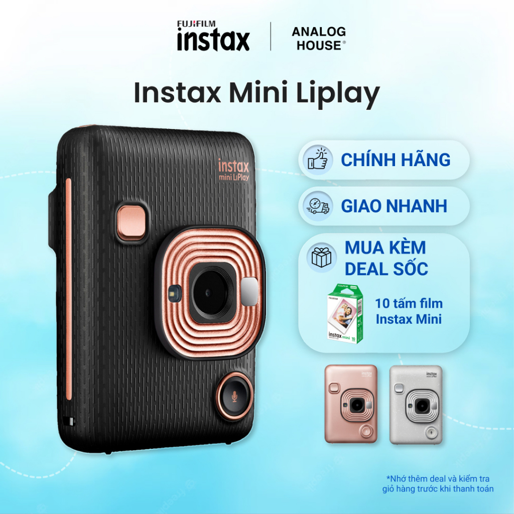 Instax Mini LiPlay - Máy chụp ảnh và in lấy liền Fujifilm Instax Mini LiPlay - Chính hãng - Bảo hành 1 năm