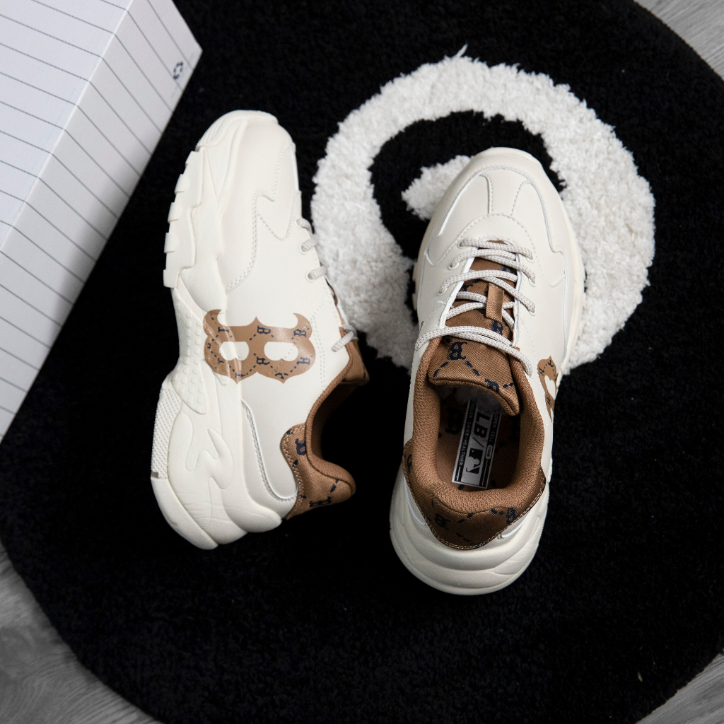 Giày MLB Bigball Chunky Monogram B Gót Nhung Chính Hãng