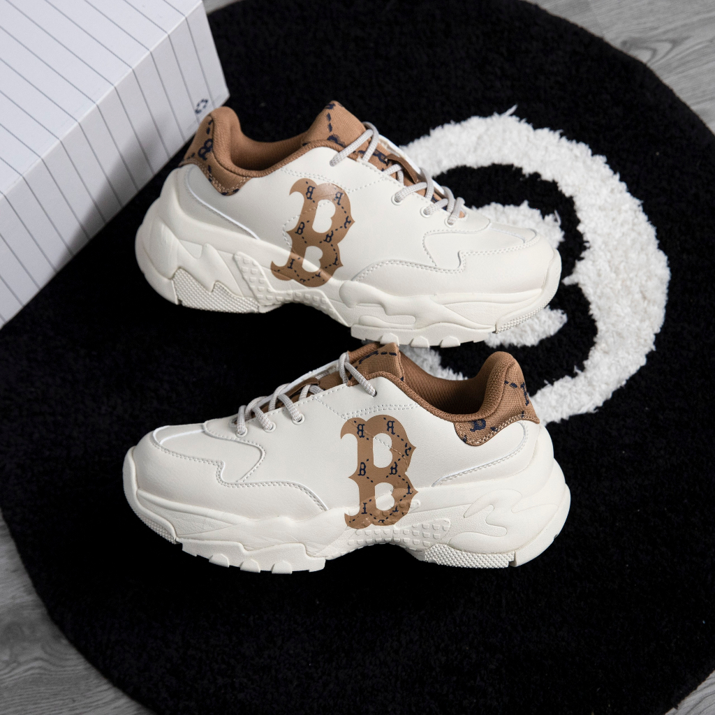 Giày MLB Bigball Chunky Monogram B Gót Nhung Chính Hãng