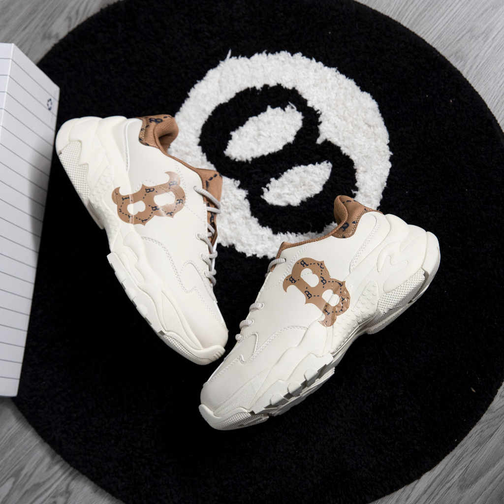 Giày MLB Bigball Chunky Monogram B Gót Nhung Chính Hãng