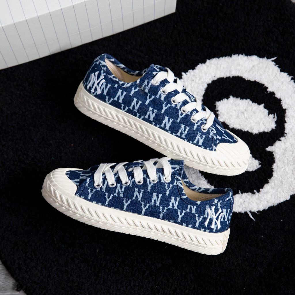 Giày MLB Playball Monogram Xanh Đậm Chính Hãng