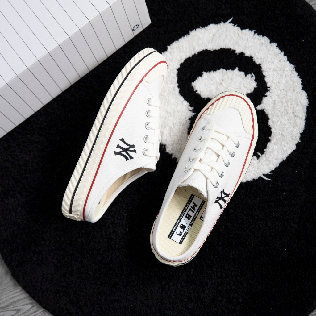 Giày MLB Playball Origin Mule Trắng Chính Hãng