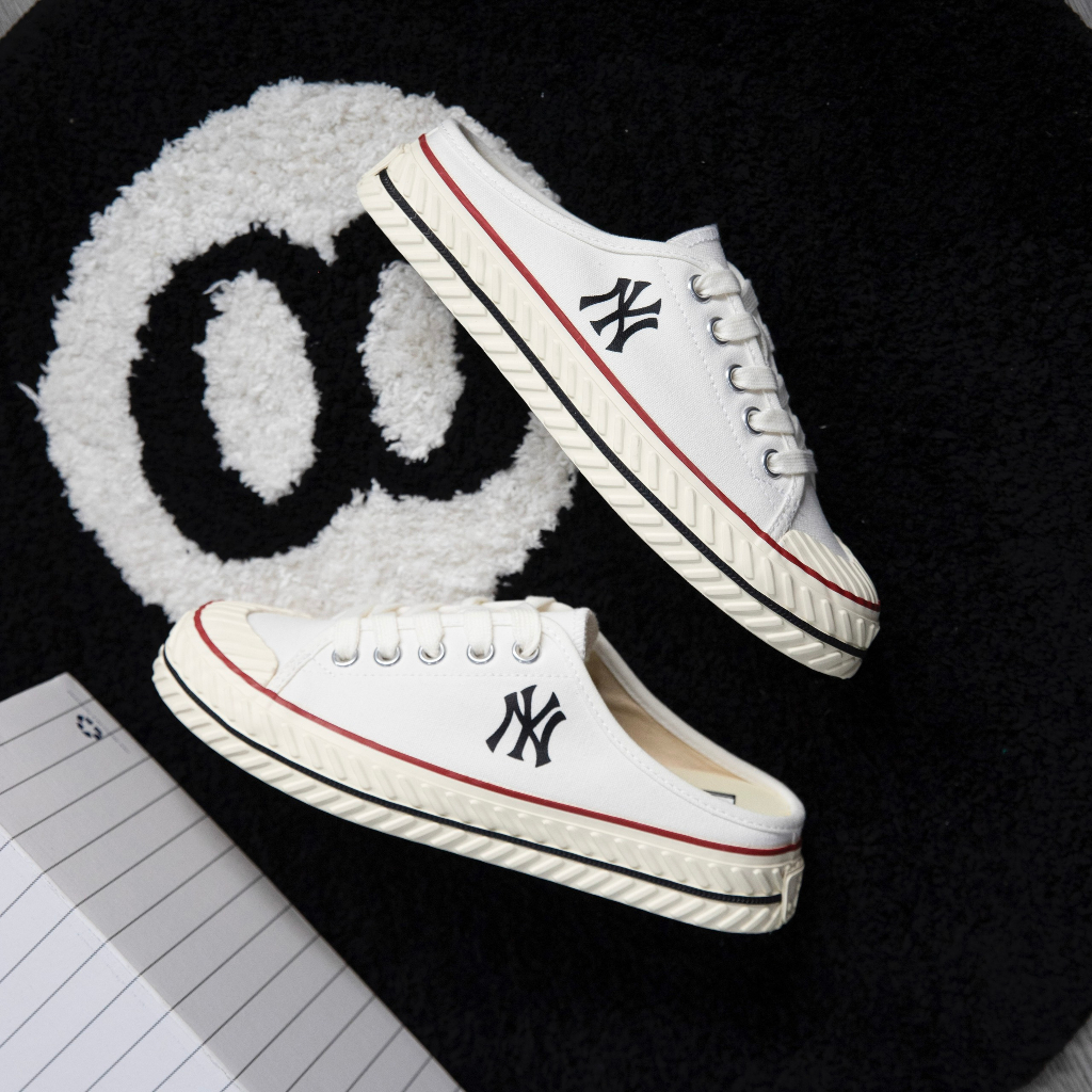 Giày MLB Playball Origin Mule Trắng Chính Hãng