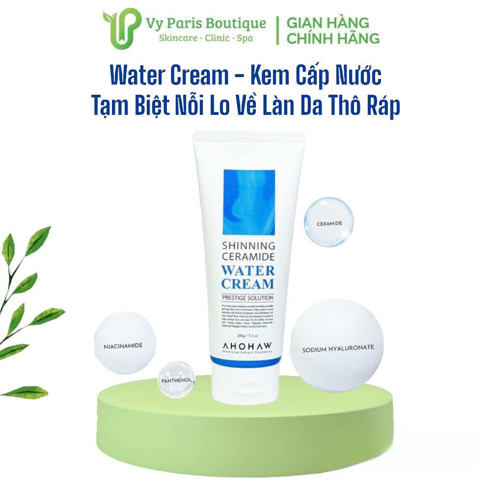 Kem Ceramide Cấp Nước Ahohaw Shining Water Cream 200g Căng Bóng Làn Da