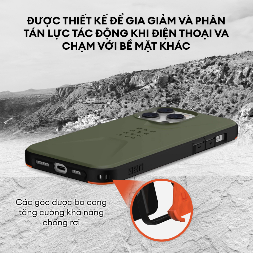 Ốp Lưng UAG CIVILIAN W MAGSAFE Cho iPhone 14 PRO MAX [6.7 INCH]