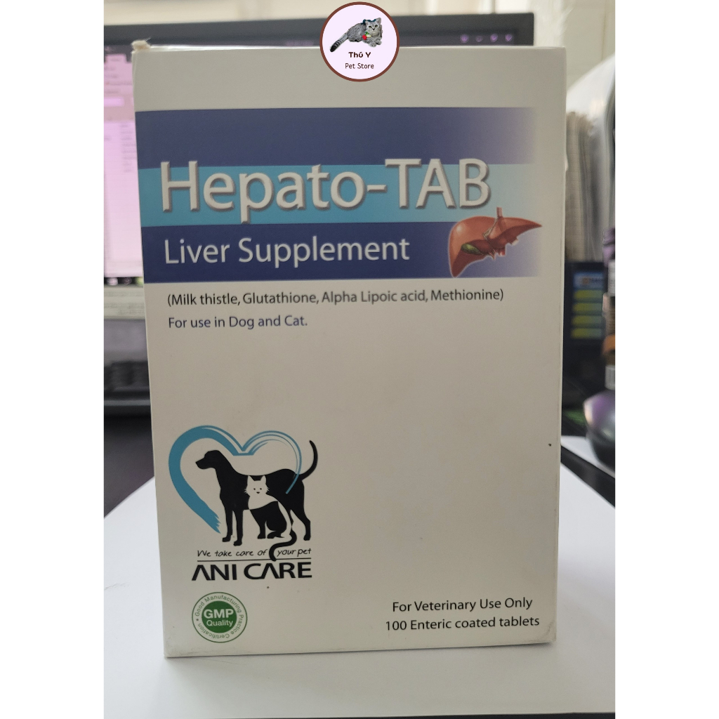 Hepato-tab thực phẩm chức năng hỗ trợ gan trên chó mèo, giải độc hạ men gan