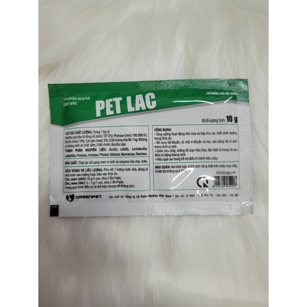 Men tiêu hóa cho chó mèo Petlac  - men hỗ trợ đường ruột, rối loạn tiêu hóa, tiêu chảy