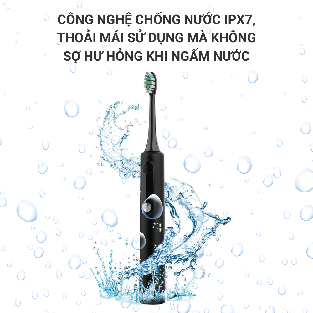 Bàn chải điện màn hình LCD P1 đa năng chống nước thông minh IPX7 chăm sóc nướu, sạch sâu, không gây tiếng ồn