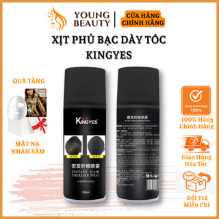Xịt phủ bạc dày tóc kingyes - xịt tóc kingyes phủ dày tóc, cải thiện hói đầu, phủ bạc, không bết tóc 130ml young beauty