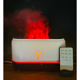 Máy xông tinh dầu, máy tạo độ ẩm ngọn lửa chữ Y dung tích 200ml với 7 màu đèn tặng kèm điều khiển - Diffuserlux