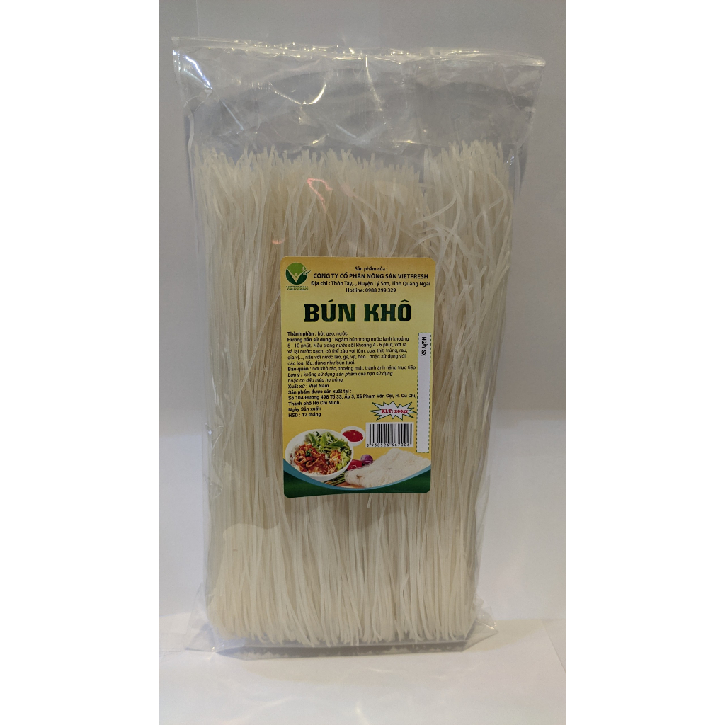 Bún tươi dạng khô VIETFRESH 200 g - Bún khô