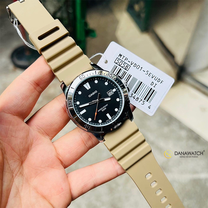 Đồng hồ nam dây nhựa Casio Anh Khuê MTP-VD01-5EVUDF