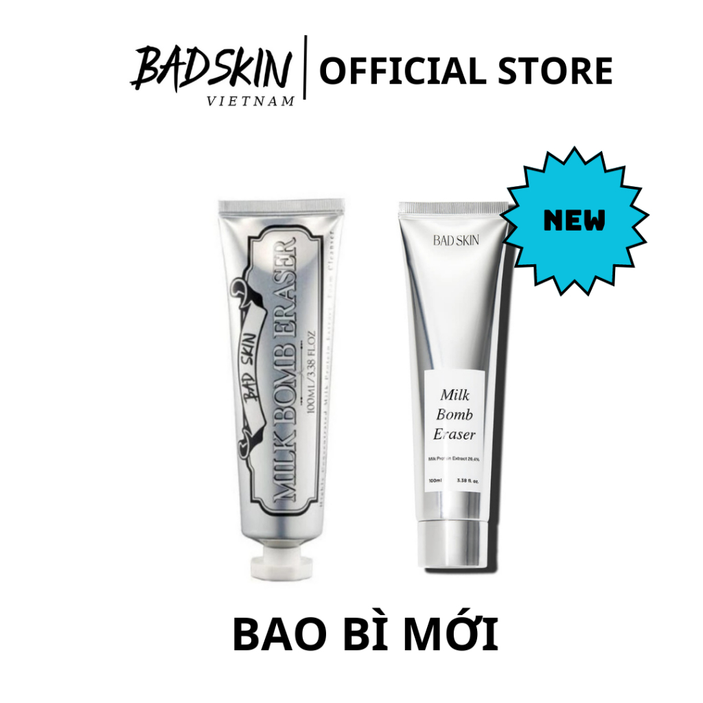 Sữa Rửa Mặt Bad Skin Milk Bomb Eraser 100ml