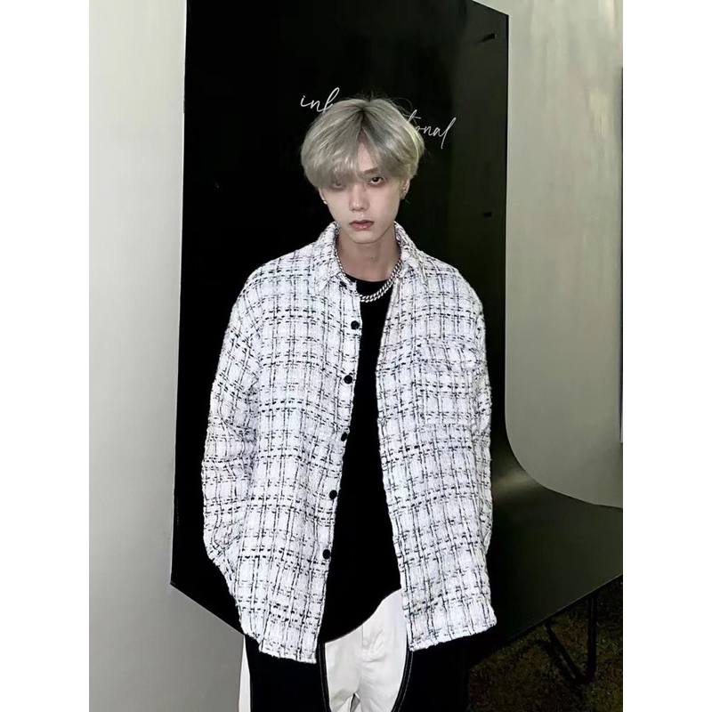 Áo Khoác Dạ Rối Hoạ Tiết Kẻ Thời Trang Unisex