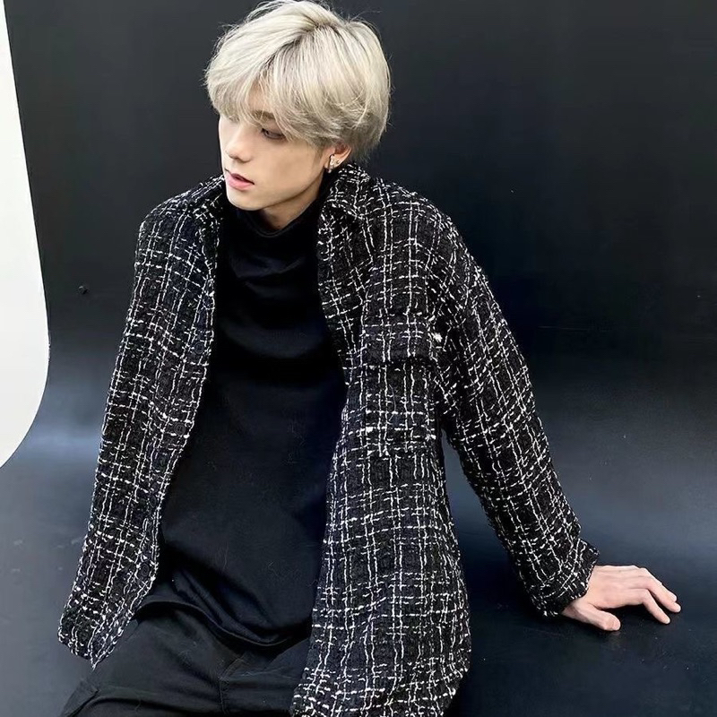 Áo Khoác Dạ Rối Hoạ Tiết Kẻ Thời Trang Unisex
