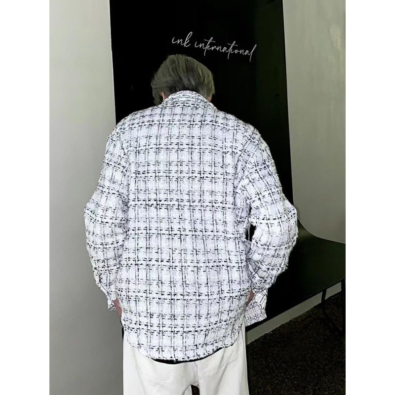 Áo Khoác Dạ Rối Hoạ Tiết Kẻ Thời Trang Unisex