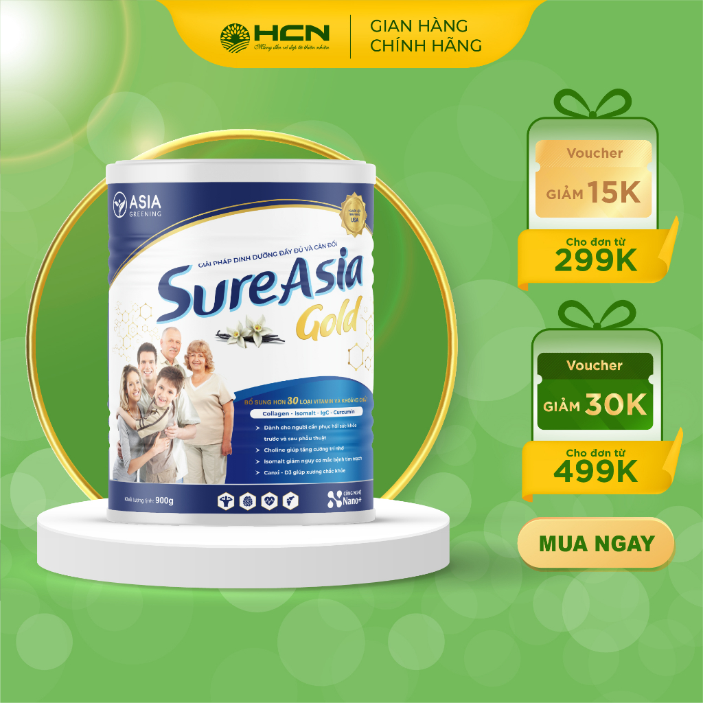 Sữa Dinh Dưỡng Asia Gold HCN 900g
