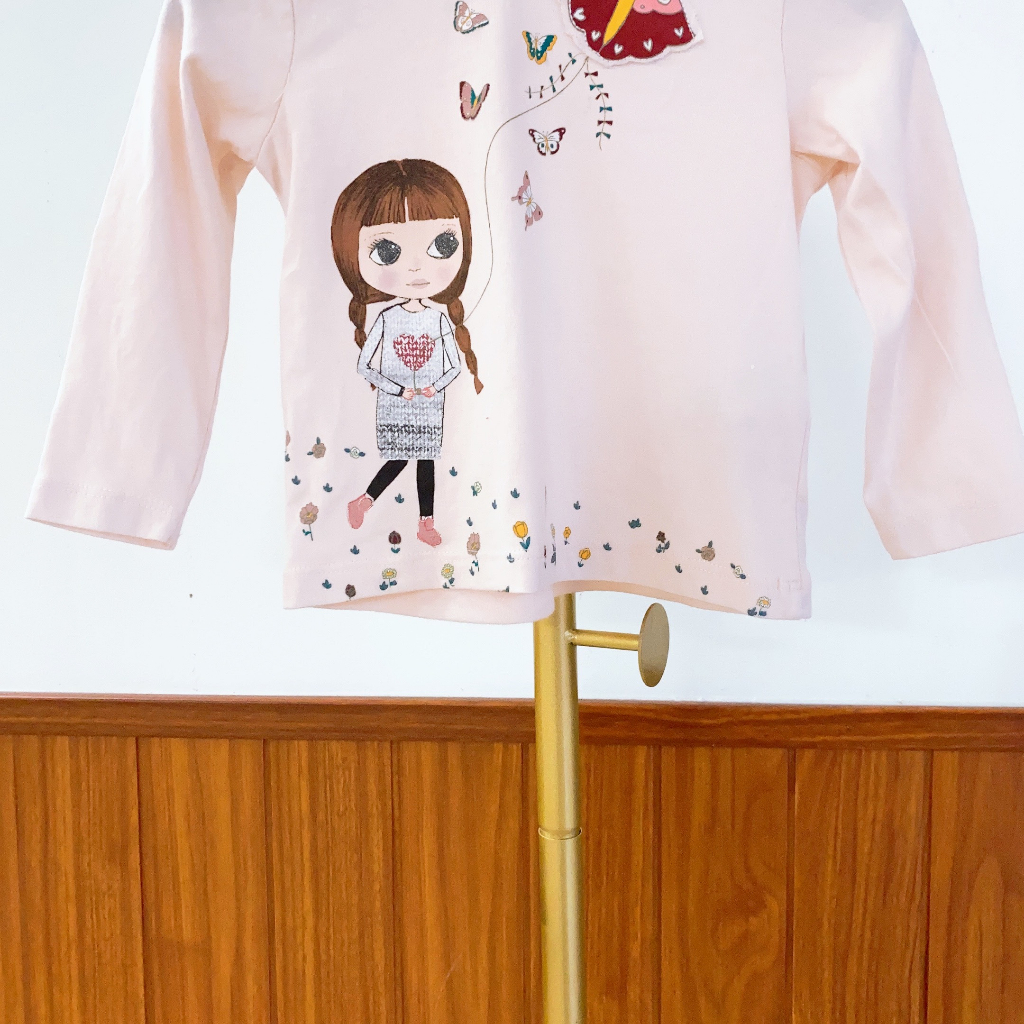 ÁO THUN BÉ GÁI ZARA - CẮT TAG, CHƯA MẶC - MỚI 100%