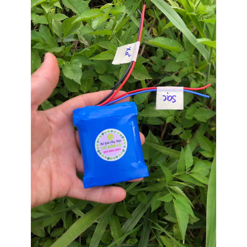 Khối PIN 12V 2Ah xả 20A kèm mạch BMS và chân sạc- khoi pin 12v - khoi pin 3s - pin cho loa 12v