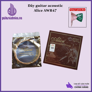 Dây đàn guitar acoustic Alice AWR47 - Dây chính hãng alice - Tặng pick