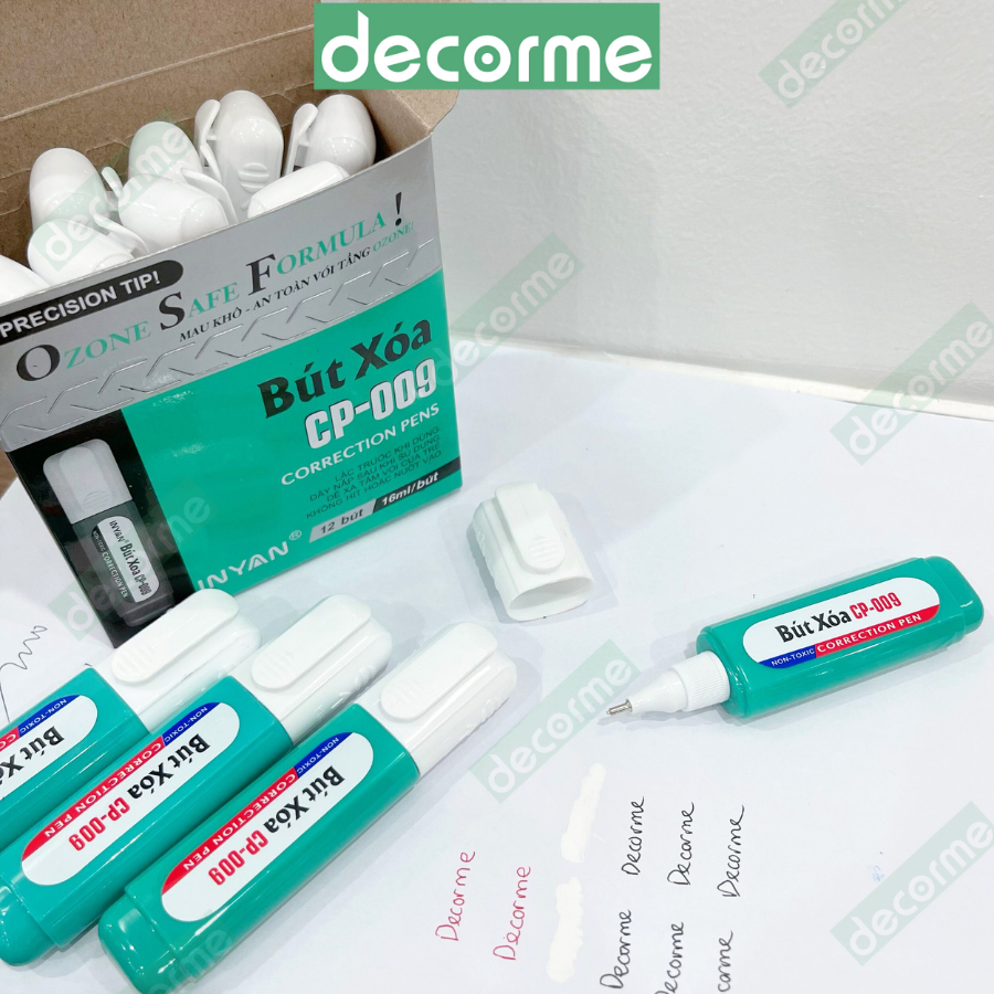 Bút xóa nước DecorMe Tẩy dùng cho học sinh bút xóa CP - 009 set 3 bút
