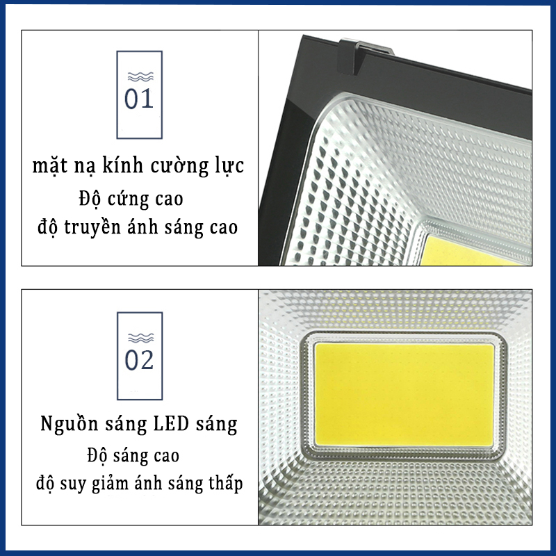 Đèn pha led ngoài trời 50w 100w 200w chiếu sáng biển quảng cáo sân vườn kho bãi nhà xưởng công trình.