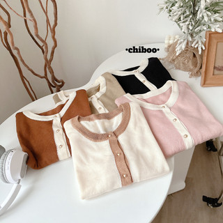 Áo len cardigan mỏng đính cúc đồng mặc thu đông