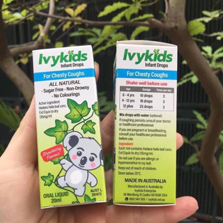 Siro ho Ivy Kids Úc 20ml- Dịu họng, giảm ho