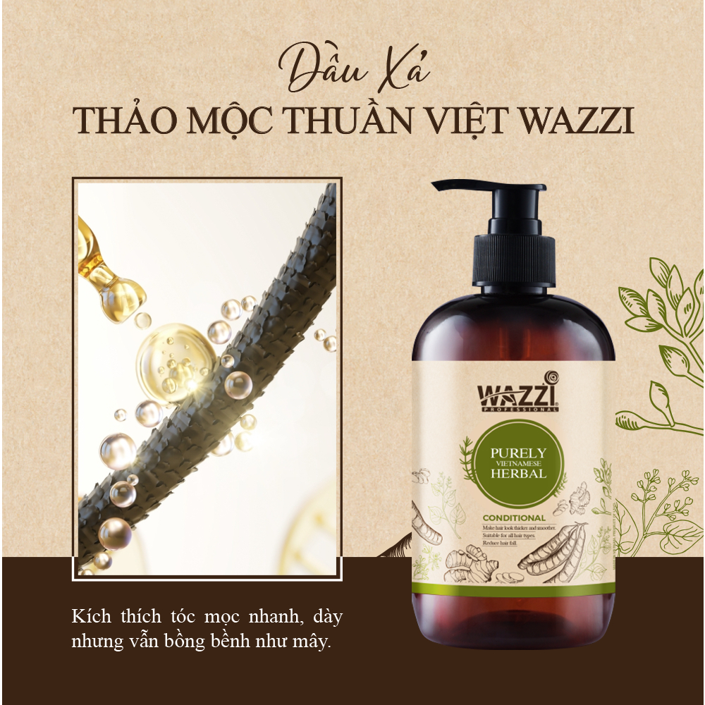 Dầu Xả Thảo Mộc Thuần Việt Wazzi