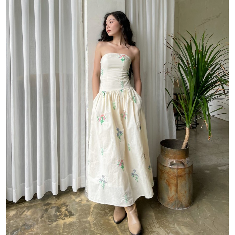 (Pass/ Thanh lý) - RUBIES Đầm Dài Yuki Dress Hoa