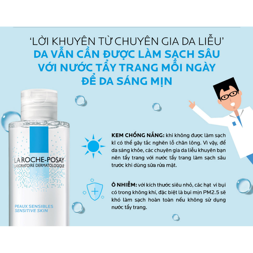Nước tẩy trang cho da nhạy cảm La Roche-Posay Micellar Water Ultra Sensitive Skin