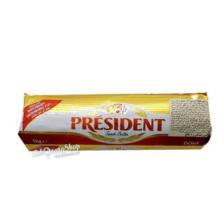 Bơ nhạt (Bơ lạt) PRESIDENT 1kg làm bánh - [Chỉ ship Hoả Tốc Hà Nội]