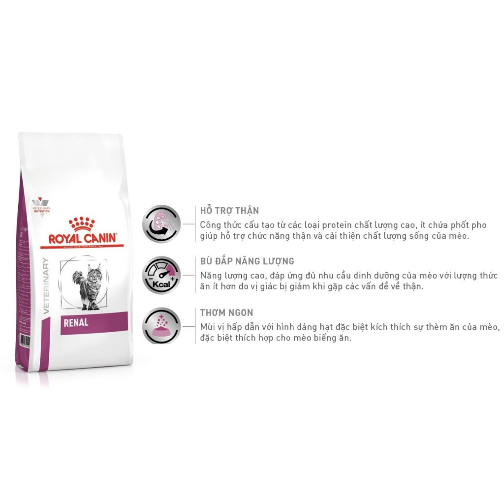 Thức Ăn Cho Mèo Royal Canin Renal, Sterilized, Fibre Response, Hairball Hỗ Trợ Suy Thận, Béo Phì, Táo Bón, Búi Lông