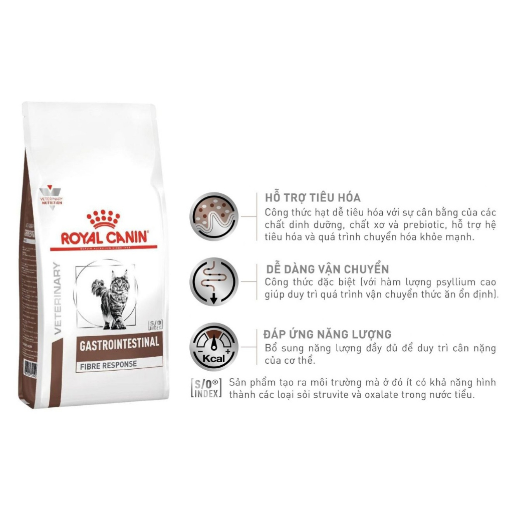 Thức Ăn Cho Mèo Royal Canin Renal, Sterilized, Fibre Response, Hairball Hỗ Trợ Suy Thận, Béo Phì, Táo Bón, Búi Lông